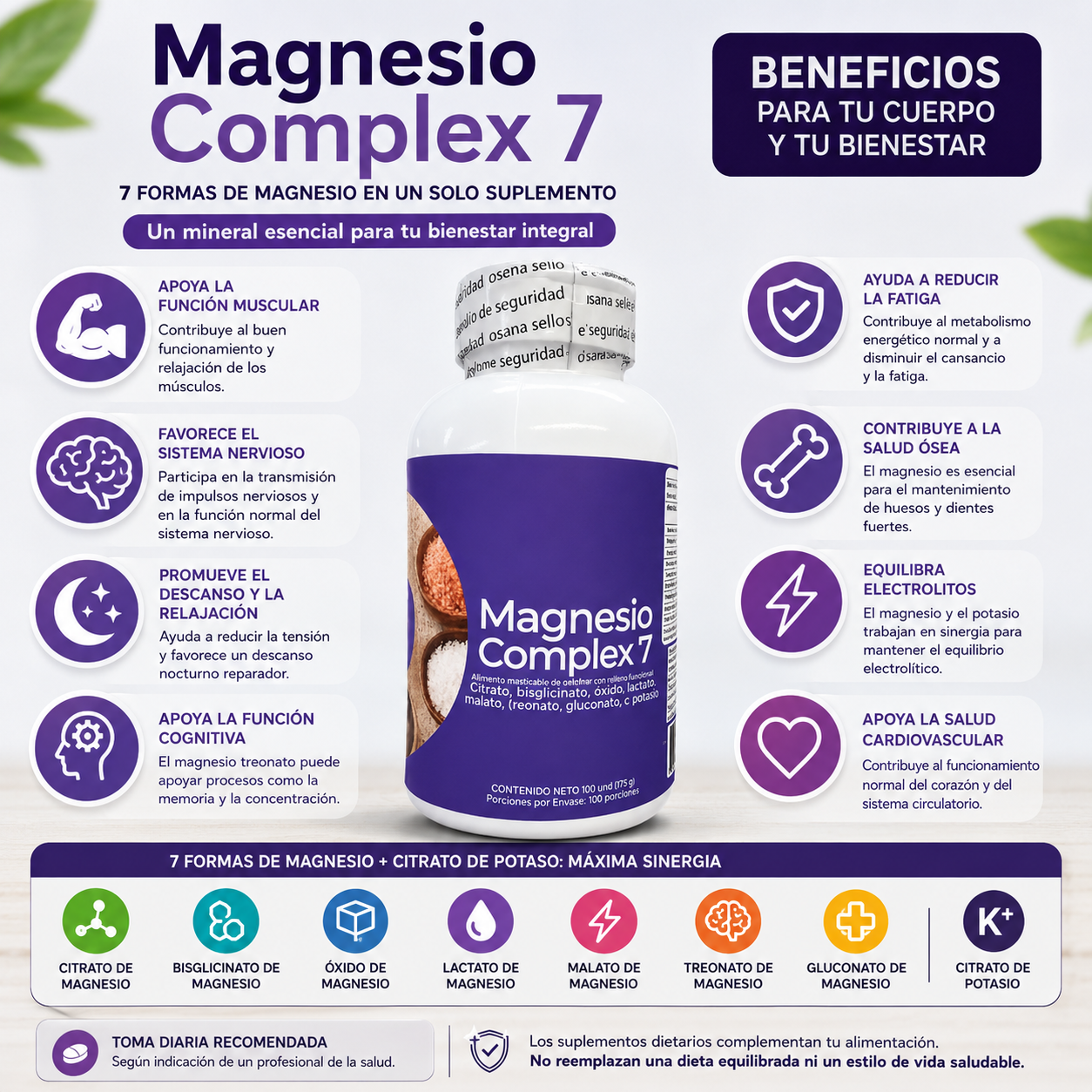 Magnesio Complex 7 bienestar integral