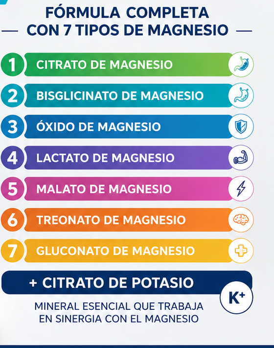 Magnesio Complex 7 formas de magnesio, 7 beneficios