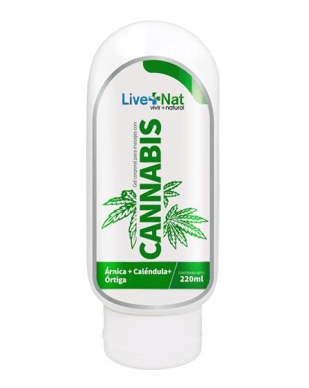 GEL CORPORAL PARA MASAJES CON CANNABIS LIVE+NAT
