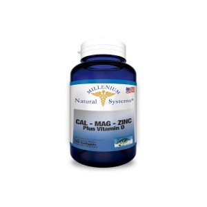 Cal Mag Zinc Vit C Vit D 100 Cápsulas Millenium Natural Systems