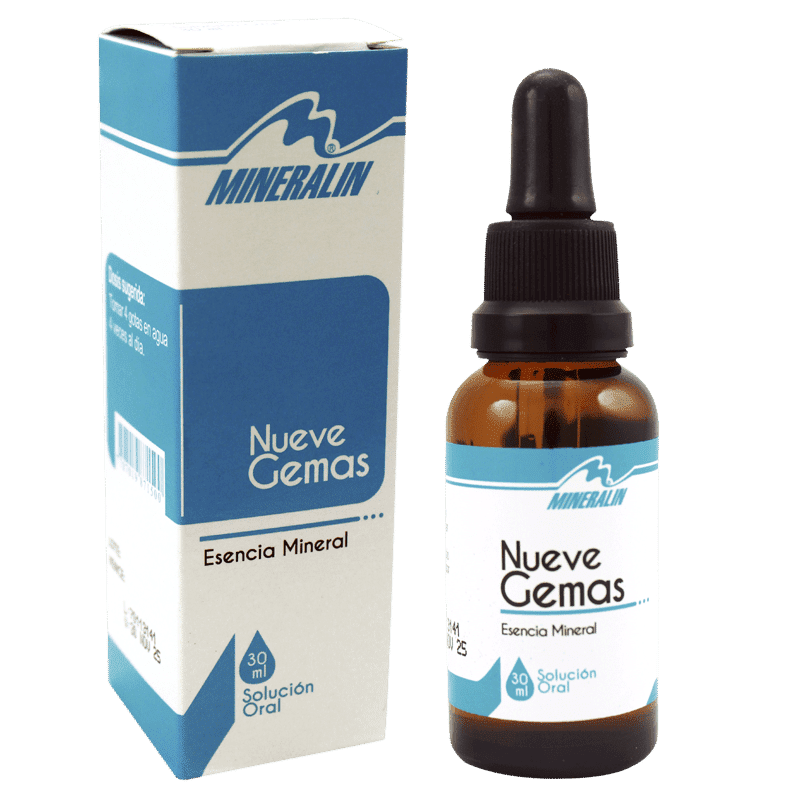Nueve Gemas Esencia Mineral Mineralin