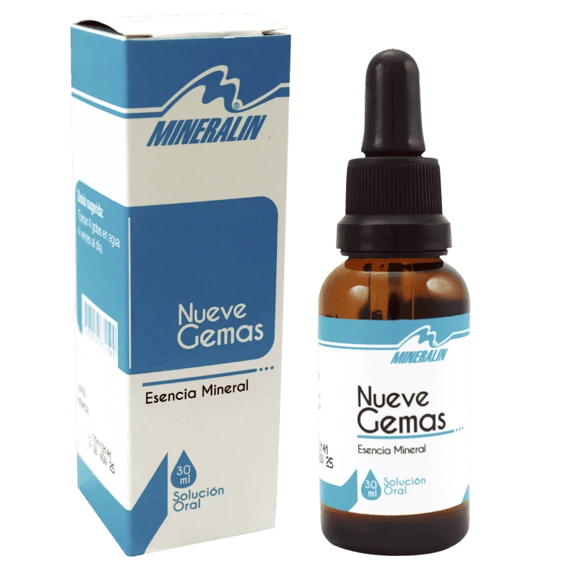 Nueve Gemas Esencia Mineral Mineralin