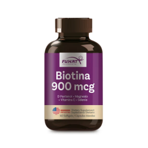 Biotina 900 mg + D Pantenol 60 Cápsulas Funat