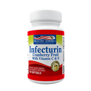 Infecturin cranberry concentrate 100 mg w vitamin C y E Healthy America 100 Sofgels