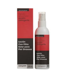 Loción con filtro solar para piel grasosa 120 ml Kosmaderm