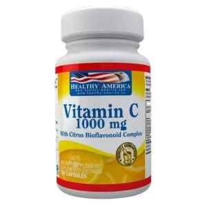 Vitamina C 1000 mg con Complejo de Bioflavonoides Healthy America