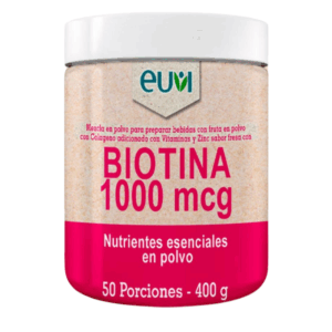 Biotina Polvo Fresa 1000 mcg 400 gr Euvi