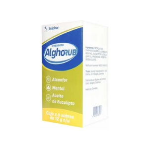 Alghorub Ungüento Suiphar con Alcanfor Mentol y Aceite de Eucalipto — alivio congestión nasal tos y dolor muscular uso tópico