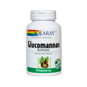Glucomannan Solaray Konjac 600mg 100 cápsulas fibra natural control peso colesterol Colombia