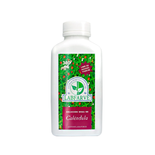 Caléndula Jarabe 360 ml Labfarve solución oral Calendula officinalis antiinflamatorio cicatrizante gastritis crónica certificado INVIMA Colombia