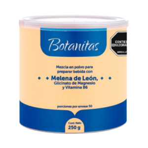 Melena de León 250 gr Botanitas mezcla en polvo Hericium erinaceus glicinato magnesio vitamina B6 salud cognitiva memoria lata suplemento Colombia