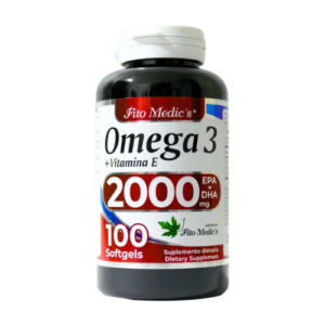 Omega 3 + Vitamina E Fito Medic's 100 Softgels – aceite de pescado 1000 mg con EPA, DHA y Vitamina E natural